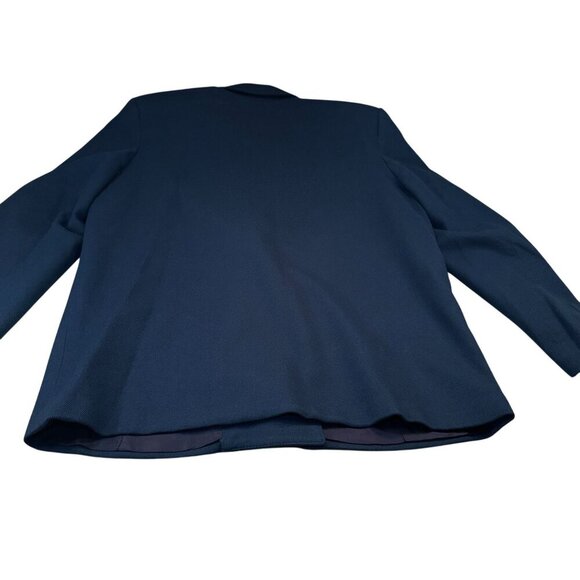 Ashley Brooke Wool Double Breasted Blazer Womens Jacket Work Vintage Royal Blue - Picture 3 of 16